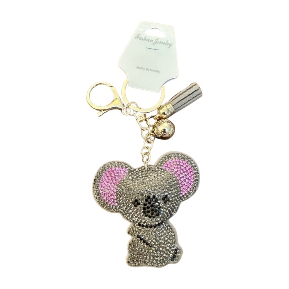 Gray‎ and Pink Koala Key Holder